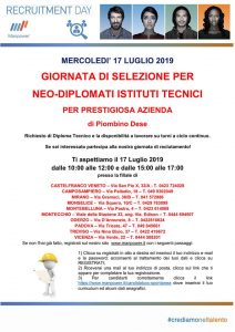 SELEZIONE PER NEODIPLOMATI Progetto Giovani Montecchio Maggiore
