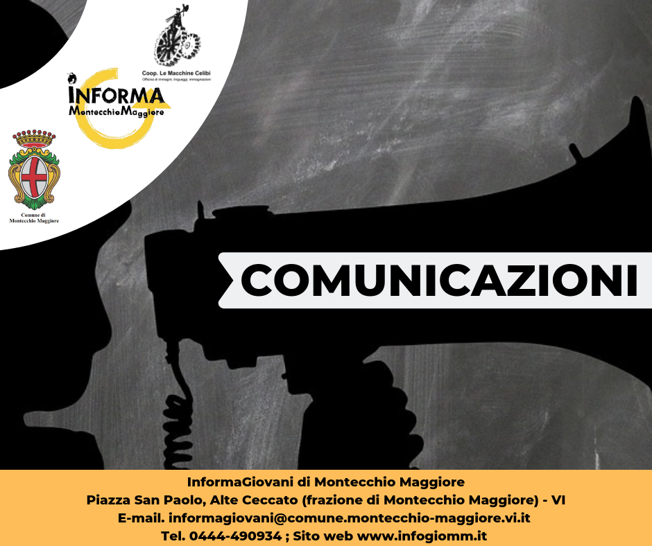 INFORMAZIONI CAMPAGNA VACCINALE ANTI COVID-19 Progetto Giovani Montecchio Maggiore