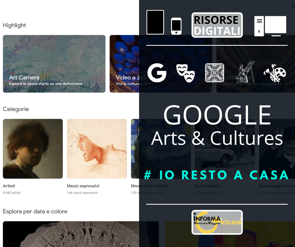 L'Informagiovani consiglia (2) Google Arts & Cultures Progetto Giovani Montecchio Maggiore