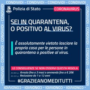 INDICAZIONI DALLA POLIZIA DI STATO PER EMERGENZA CORONAVIRUS Progetto Giovani Montecchio Maggiore
