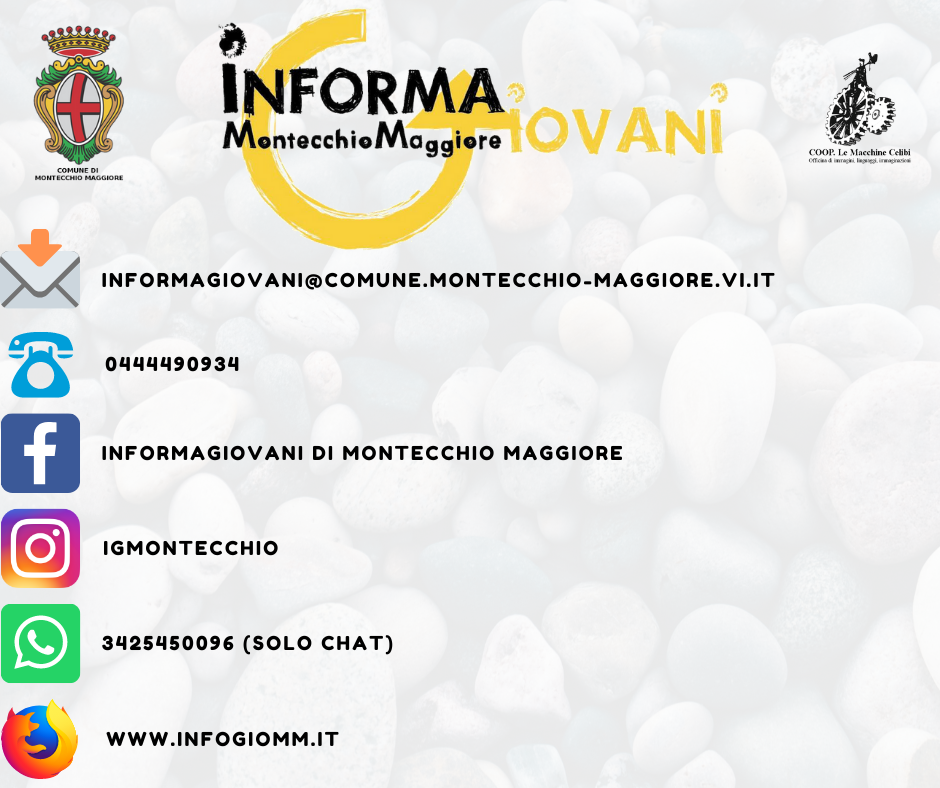 AVVISO PER L'UTENZA Progetto Giovani Montecchio Maggiore AVVISO PER L'UTENZA Progetto Giovani Montecchio Maggiore