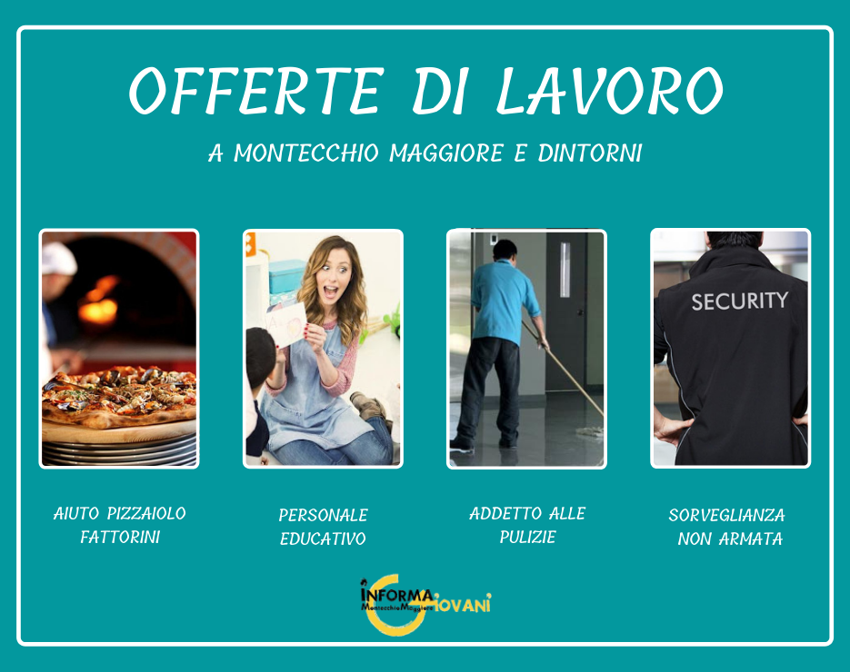 Offerte di lavoro a Montecchio Maggiore e dintorni Progetto Giovani Montecchio Maggiore Offerte di lavoro a Montecchio Maggiore e dintorni Progetto Giovani Montecchio Maggiore