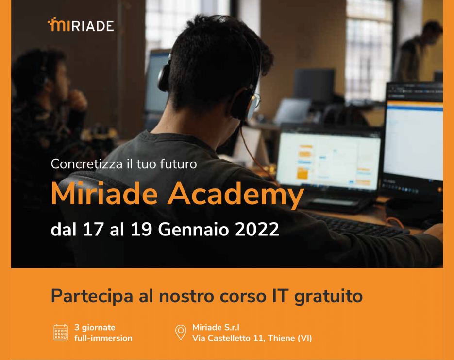 Formazione gratuita ambito IT Progetto Giovani Montecchio Maggiore Formazione gratuita ambito IT Progetto Giovani Montecchio Maggiore