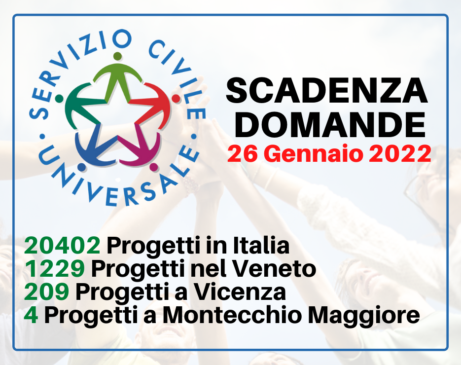 Bando Servizio Civile Universale 2022 Progetto Giovani Montecchio Maggiore Bando Servizio Civile Universale 2022 Progetto Giovani Montecchio Maggiore