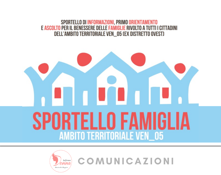 Sportello Famiglia, sedi e orari Progetto Giovani Montecchio Maggiore