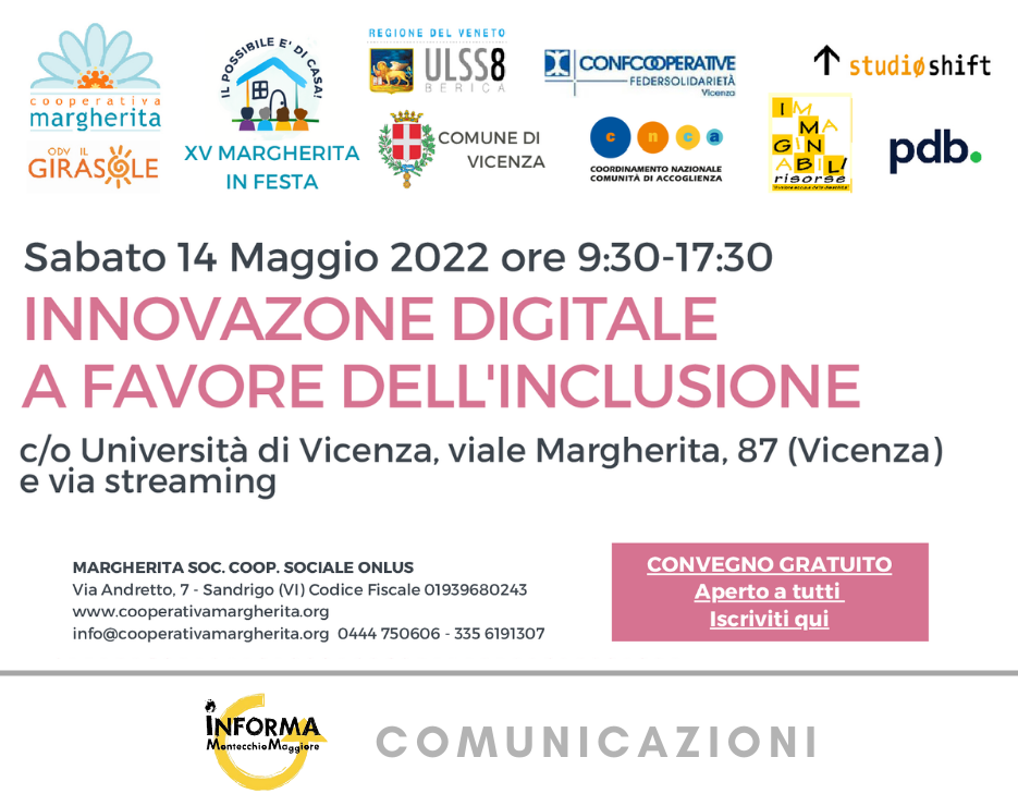 Convegno : Innovazione Digitale a Favore dell’Inclusione Progetto Giovani Montecchio Maggiore Convegno : Innovazione Digitale a Favore dell’Inclusione Progetto Giovani Montecchio Maggiore