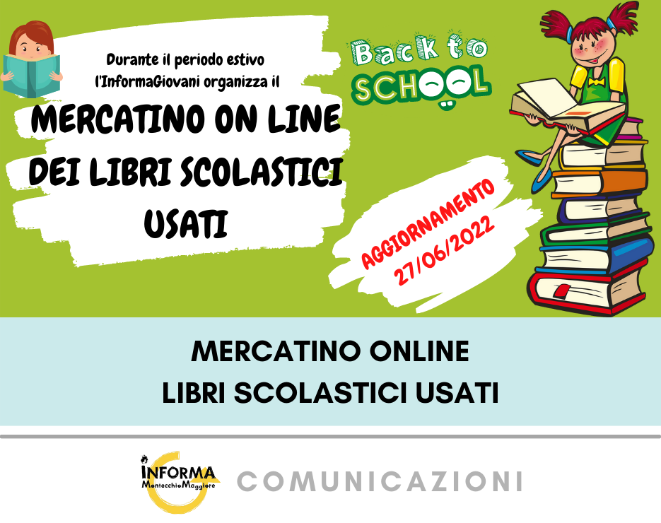 AGGIORNAMENTO MERCATINO ON LINE TESTI SCOLASTICI USATI Progetto Giovani Montecchio Maggiore