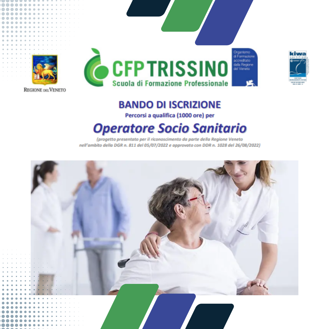 CORSO OSS 2023/2024 PRESSO CFP TRISSINO Progetto Giovani Montecchio Maggiore